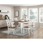Lexicon Dobson Wood Dining Room Table And Chairs  set Of 7  In Cherry And White