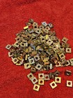 50 5 16 -18 Regular Square Weld Nut Coarse Thread  Gold Finish Steel Quantity 50
