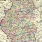Illinois 1856 Vintage Map 11x14 Antique Atlas Historic Wall Art Print