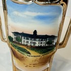 Newberg Oregon Ore Antique Public School Souvenir Painted Gold Trinket Vase