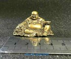 Chinese Old Pure Brass Carved Tibet Buddhism Maitreya Buddha Statue