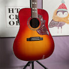Cherry Sunburst Solid Spruce Top Acoustic Electric Guitar Rosewood Fingerboard