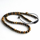 6mm Prayer Bead Tiger Eye Buddhist Buddha Meditation Mala Bracelets Necklace