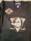 Vintage 90s Mighty Ducks Ccm Center Ice Black Hockey Jersey Sewn Crest - Large