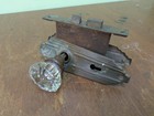 Antique Vtg Art Deco Glass Door Knob Set With Plate And Mortise Lock