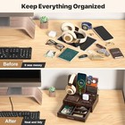 Phone Docking Station For Men  Desk Or Nightstand Organizer With Drawer  