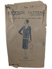 1920s Vintage Superior Sewing Pattern 4032 Slip On Dress V Neck Flapper Sz 18 36