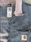 Carhartt J128 Chr Men s Navy Canvas Blanket Lined Zip Jacket  2xl