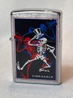 1996 Zippo Lighter The Grateful Dead Dancing Skeletons Sticker Sealed Unfired