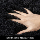 Miulee Black Bathroom Rugs Set 2 Piece  Soft Absorbent Microfiber Bath Mat Set 