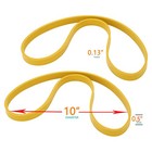 2 Pack Urethane Band Saw Tires - 10  X 1 2  X 0 13  Non-slip Noise Yellow