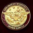 Rare Republican Senatorial Inner Circle Eagle 24k Gold Plated Elite Donor Pin