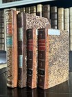 Lot Of 4 Antique Leather Bound Books 19th Century