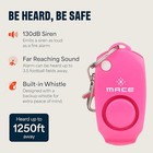 Personal Safety Alarm - Loud 130db Siren  Built In Neon Pink  alarm Only 