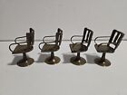 Doll House Chairs Miniature 1 12 Scale- Vintage Solid Set Of 4 Brass