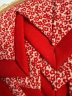 Vintage Red White Folded Fabric Star Quilt Wall Hanging Lace Trim 8 5