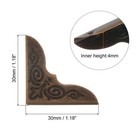 30mm Metal Book Corners 50pcs Photo Corners Book Corners Protector dark Bronze