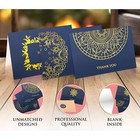 36 Pack Thank You Cards With Envelopes Stickers Navy Blue Gold Foil Blank 4x6 Ne