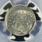 1953-67  Costa Rica 5 Centimos 20  Off Center Mint Error Pcgs Ms62 Lot g1943