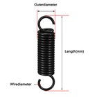 1 5mm Spring Steel Tension Extension Spring Length 30mm-500mm  Outer Dia 8-18mm 