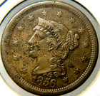 1856 Braided Hair Large Cent Xf Details Slanting 5   9 81 Free Shipping