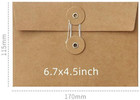 230gsm Kraft Paper Envelope Vintage Envelope Pockets Bulk With Button And String