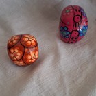 Mexican Folk Art Hand-painted Ceramic Skull Figurines Lot Of 3  Taxco Mark