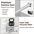 Wall Mount Or Adhesive Toilet Paper Holder With Shelf  Stainless Steel  Chrome