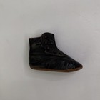 Victorian Edwardian Antique Vintage Leather Baby Shoes Black Button Up