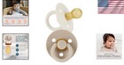 Safe And Stylish Baby Pacifiers     Set Of 2 Natural Rubber For Infants 0-6 Mo