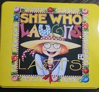 Vintage Mary Engelbreit Tin Litho Box      she Who Laughs  8 x7  Hinged Jc Penney
