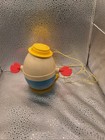 Vintage Fisher Price Humpty Dumpty  736 Pull Toy W  Original Cord  2
