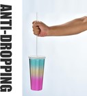 10 5in Rainbow Reusable Tritan Straws For 16 20 30oz Stanley Yeti Tumblers New