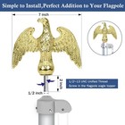 Nq Gold Flag Pole Eagle Topper Ornament Aluminum Alloy Eagle Finial For 20 25