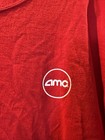 Original Amc Theatres Red Short Sleeve Work Shirt Tee Unisex Sz Xl - Rare -