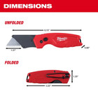 3 Pack Milwaukee Fastback Compact Folding Utility Knife Quick Change 48-22-1500p