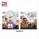 2 Inch Custom One Piece Nika Luffy  Minifigure With 2 Blue Lightning Bolts