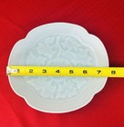 20th Century Japanese Quatrefoil Shape Celadon Plate Lotus Flower With Stand