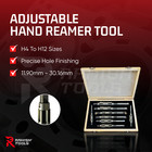 New Adjustable Hand Reamers  Set 9 Pcs A- I H4- H12 15 32  To 1 3 16  Hss