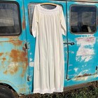 1960s Prairie Nightgown Crochet Lace Collar Cuff Hem Iris Lingerie Nieman Marcus