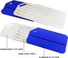 5pack Blue Aluminum Luggage Tags  Luggage Tag Holders For Travel Luggage Baggage