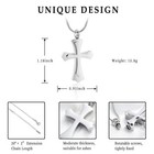 Stainless Steel Cross Memorial Cremation Ashes Urn Pendant Necklace Keepsake    