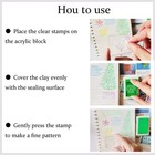 7 Pieces Acrylic Stamp Blocks  Clear Stamp Blocks Acrylic Blocks For8619