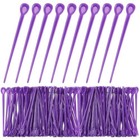 90 Pcs Hair Roller Picks 3 Inch Plastic Curling Pins Purple For Wet Dry Hair