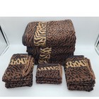 Better Homes 10 Pc Bath Towel Set Leopard Print 4 Bath   Hand 2 Wash 100 Cotton