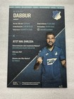 Munas Dabbur Hand Signed Tsg Hoffenheim Club Autograph Card 2020 2021 Rare