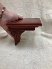 Vintage 90s Mahogany Wood Mini Corbel Wall Shelf - 5 5  Tall Solid Weight Bracke