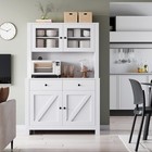 63  Tall Kitchen Pantry Cabinet With Drawers   Hutch Microwave Stand Storage