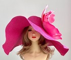 Kentucky Derby Hat Church Tea Party Hat With Wide Brim