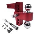 Fits 2 Inch Receiver Aluminum Trailer Hitch Adjustable 6  Drop rise Drop Hitch